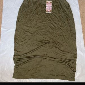 NWT Boohoo Olive Green Skirt
